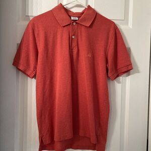 Brooks‎ Brothers Short Sleeve Performance Polo Shirt Mens Medium Pink? Cotton